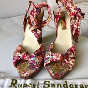 Rupert Sanderson Printed Block Heel Sandal